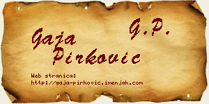 Gaja Pirković vizit kartica